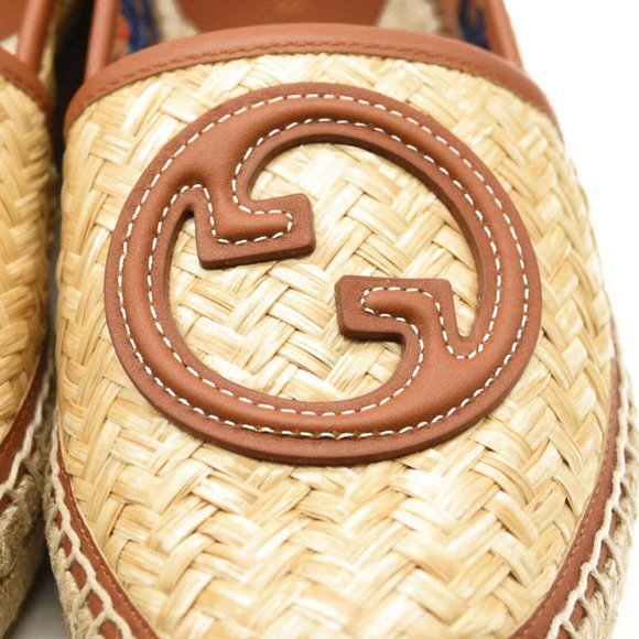 Gucci Adela GG Raffia Espadrilles EU 38 - Picture 5 of 15